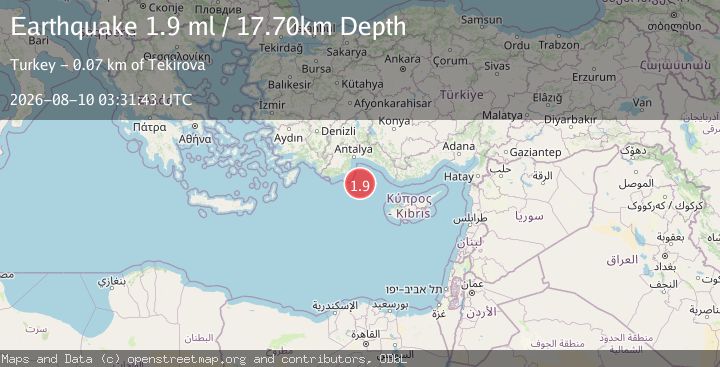 Map of EASTERN MEDITERRANEAN SEA