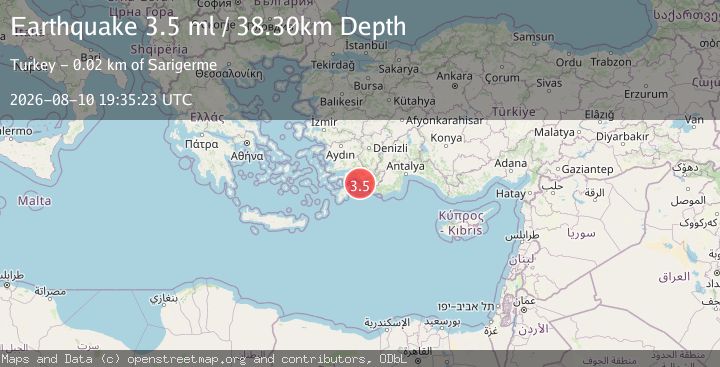 Map of DODECANESE IS.-TURKEY BORDER REG