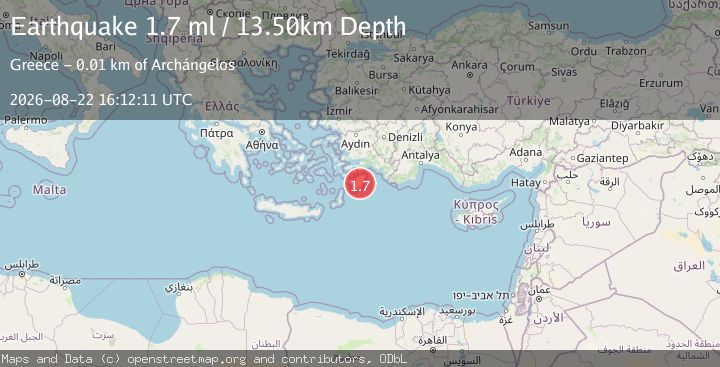 Map of DODECANESE IS.-TURKEY BORDER REG