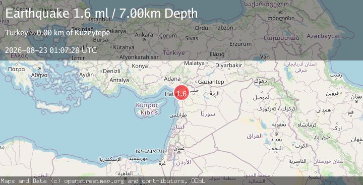 Map of TURKEY-SYRIA BORDER REGION