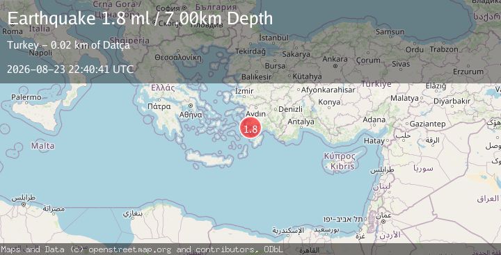 Map of DODECANESE IS.-TURKEY BORDER REG