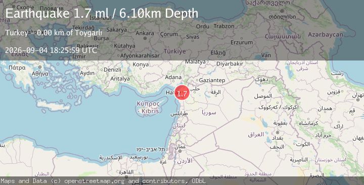 Map of TURKEY-SYRIA BORDER REGION