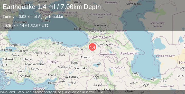 Map of EASTERN TURKEY