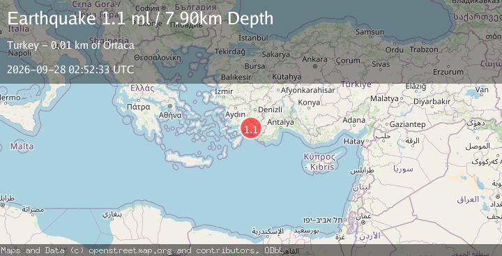 Map of DODECANESE IS.-TURKEY BORDER REG