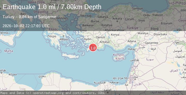 Map of DODECANESE IS.-TURKEY BORDER REG