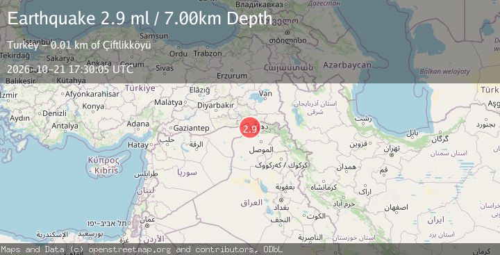 Map of TURKEY-SYRIA-IRAQ BORDER REGION