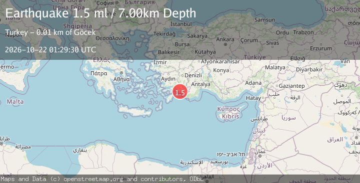 Map of DODECANESE IS.-TURKEY BORDER REG