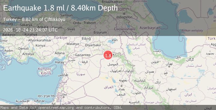 Map of TURKEY-SYRIA-IRAQ BORDER REGION