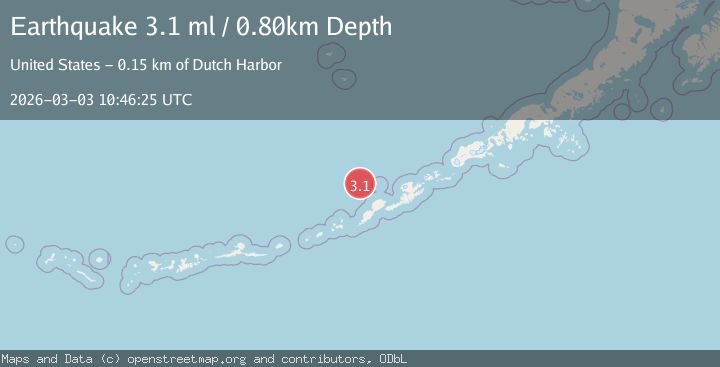 Map of FOX ISLANDS, ALEUTIAN ISLANDS