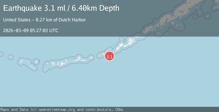 Map of FOX ISLANDS, ALEUTIAN ISLANDS