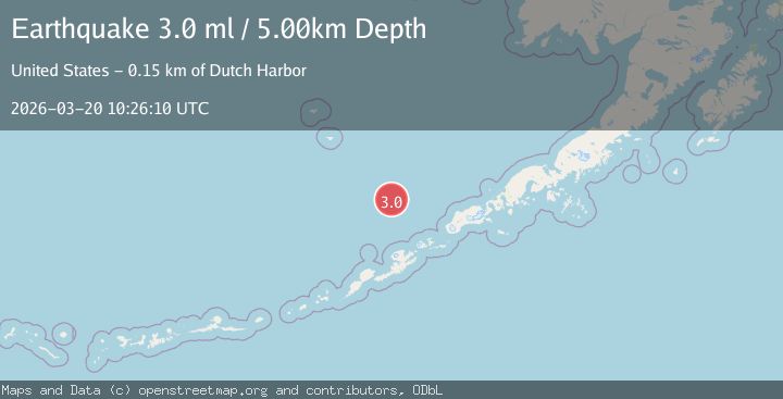 Map of FOX ISLANDS, ALEUTIAN ISLANDS