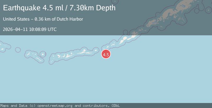 Map of FOX ISLANDS, ALEUTIAN ISLANDS