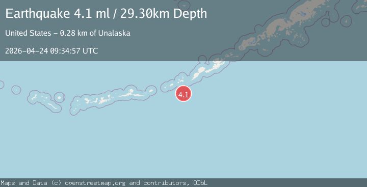 Map of FOX ISLANDS, ALEUTIAN ISLANDS