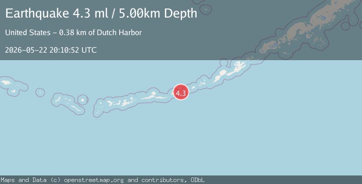 Map of FOX ISLANDS, ALEUTIAN ISLANDS