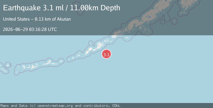 Map of SOUTH OF ALEUTIAN ISLANDS