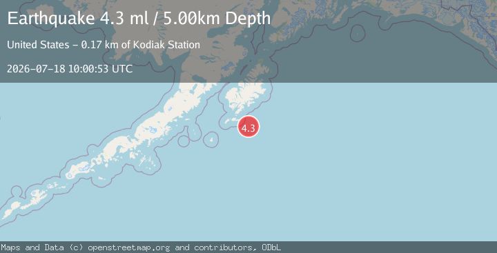 Map of KODIAK ISLAND REGION, ALASKA