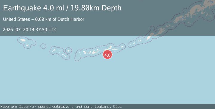 Map of ANDREANOF ISLANDS, ALEUTIAN IS.