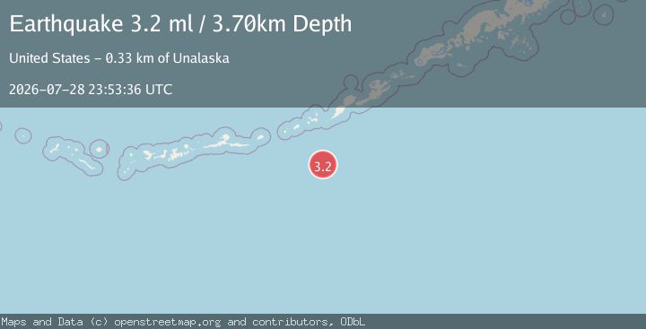 Map of FOX ISLANDS, ALEUTIAN ISLANDS