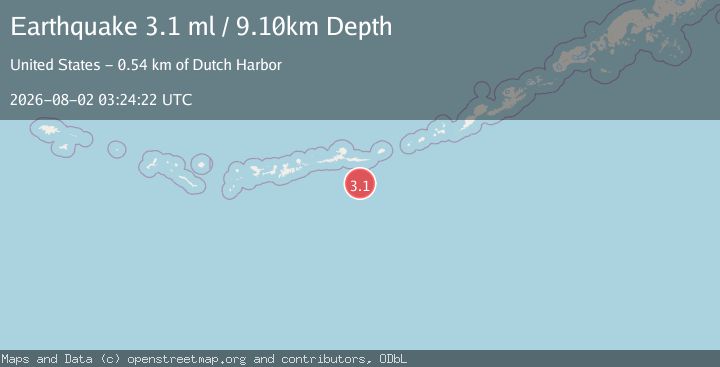 Map of ANDREANOF ISLANDS, ALEUTIAN IS.