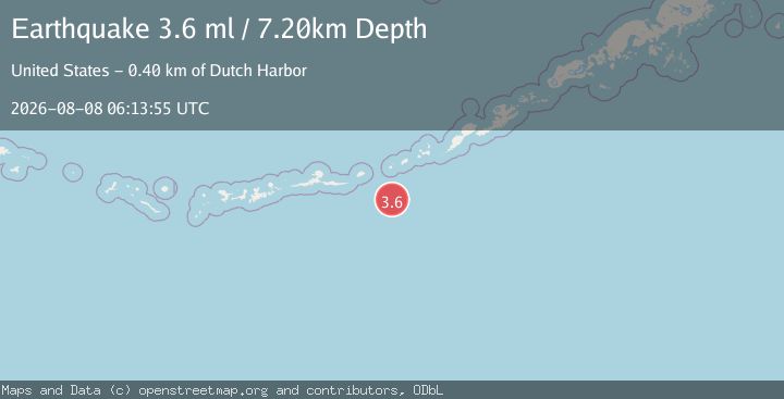 Map of FOX ISLANDS, ALEUTIAN ISLANDS