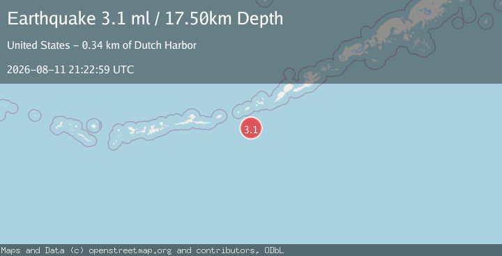 Map of FOX ISLANDS, ALEUTIAN ISLANDS