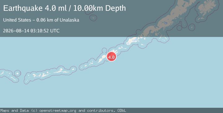 Map of FOX ISLANDS, ALEUTIAN ISLANDS