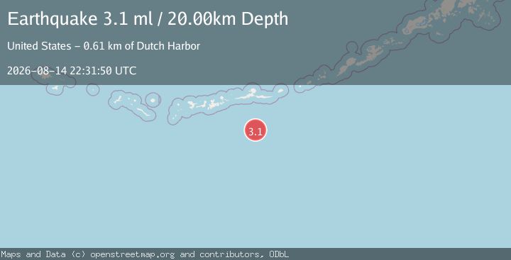 Map of ANDREANOF ISLANDS, ALEUTIAN IS.