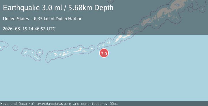 Map of FOX ISLANDS, ALEUTIAN ISLANDS