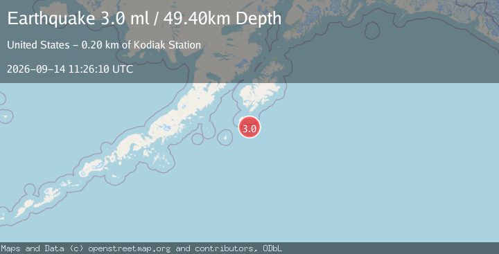 Map of KODIAK ISLAND REGION, ALASKA