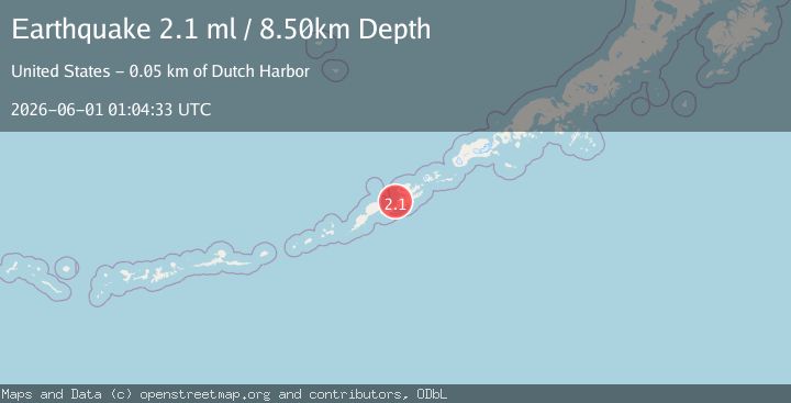 Map of FOX ISLANDS, ALEUTIAN ISLANDS