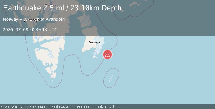 Map of SVALBARD REGION