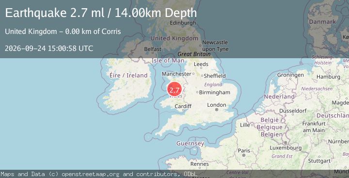 Map of WALES, UNITED KINGDOM