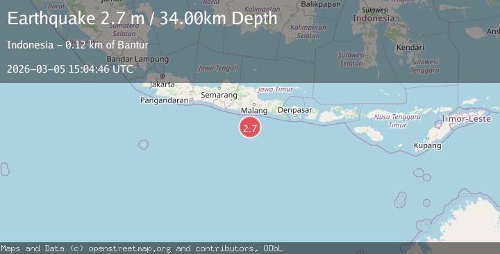 Map of SOUTH OF JAVA, INDONESIA