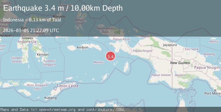 Map of NEAR S COAST OF PAPUA, INDONESIA