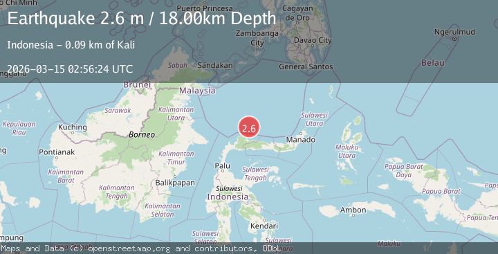 Map of MINAHASA, SULAWESI, INDONESIA