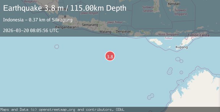Map of SOUTH OF JAVA, INDONESIA