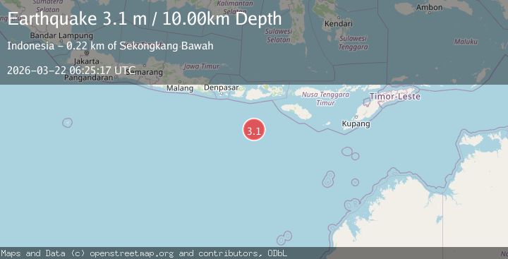 Map of SOUTH OF SUMBAWA, INDONESIA