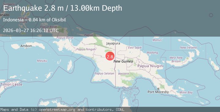 Map of PAPUA, INDONESIA