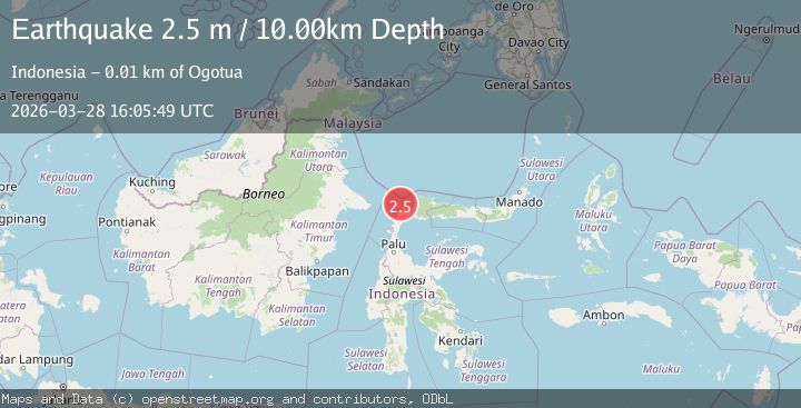 Map of MINAHASA, SULAWESI, INDONESIA