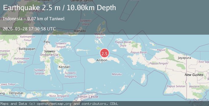 Map of CERAM SEA, INDONESIA