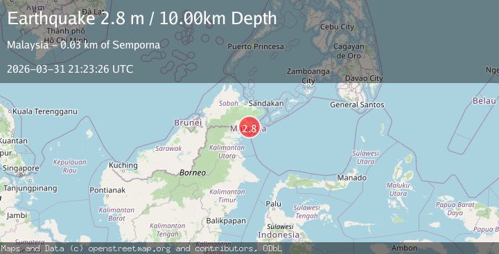 Map of SABAH, MALAYSIA