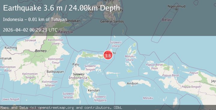 Map of MINAHASA, SULAWESI, INDONESIA