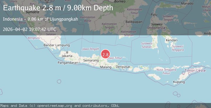 Map of JAVA, INDONESIA