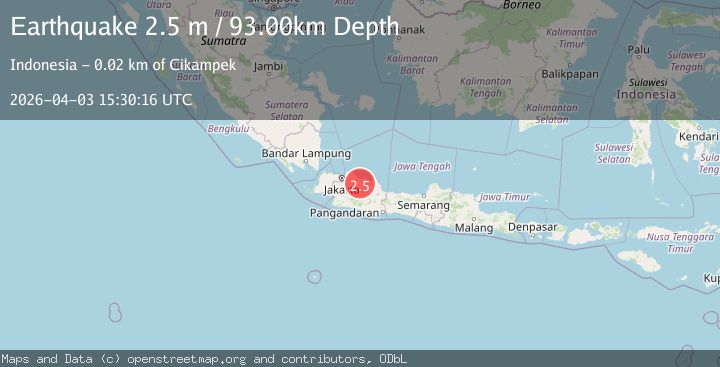 Map of JAVA, INDONESIA