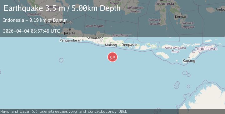 Map of SOUTH OF JAVA, INDONESIA