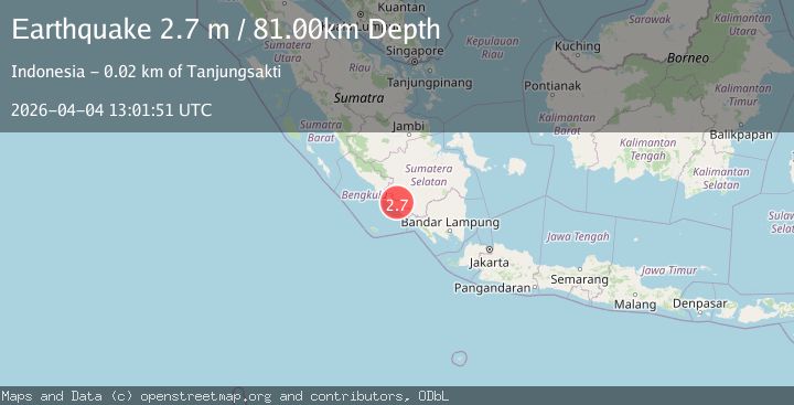 Map of SOUTHERN SUMATRA, INDONESIA