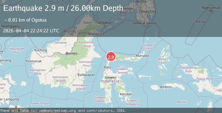 Map of MINAHASA, SULAWESI, INDONESIA