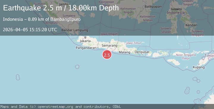 Map of JAVA, INDONESIA
