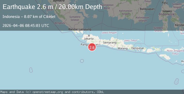Map of JAVA, INDONESIA