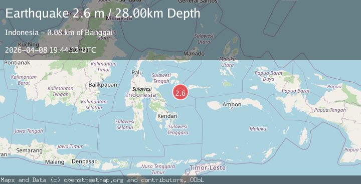 Map of SULAWESI, INDONESIA